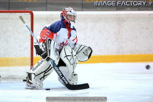 2014-11-15 Aosta-Hockey Milano Rossoblu U14 0070 Davide Fadani